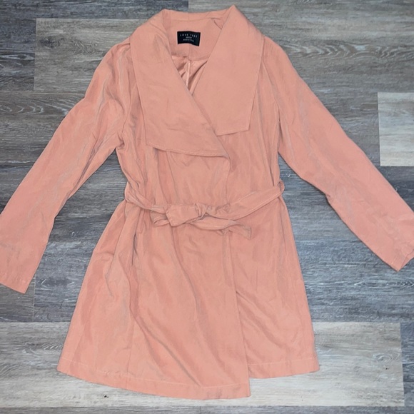 Love Tree Pink Trench Coat - Size Medium - Picture 1 of 5